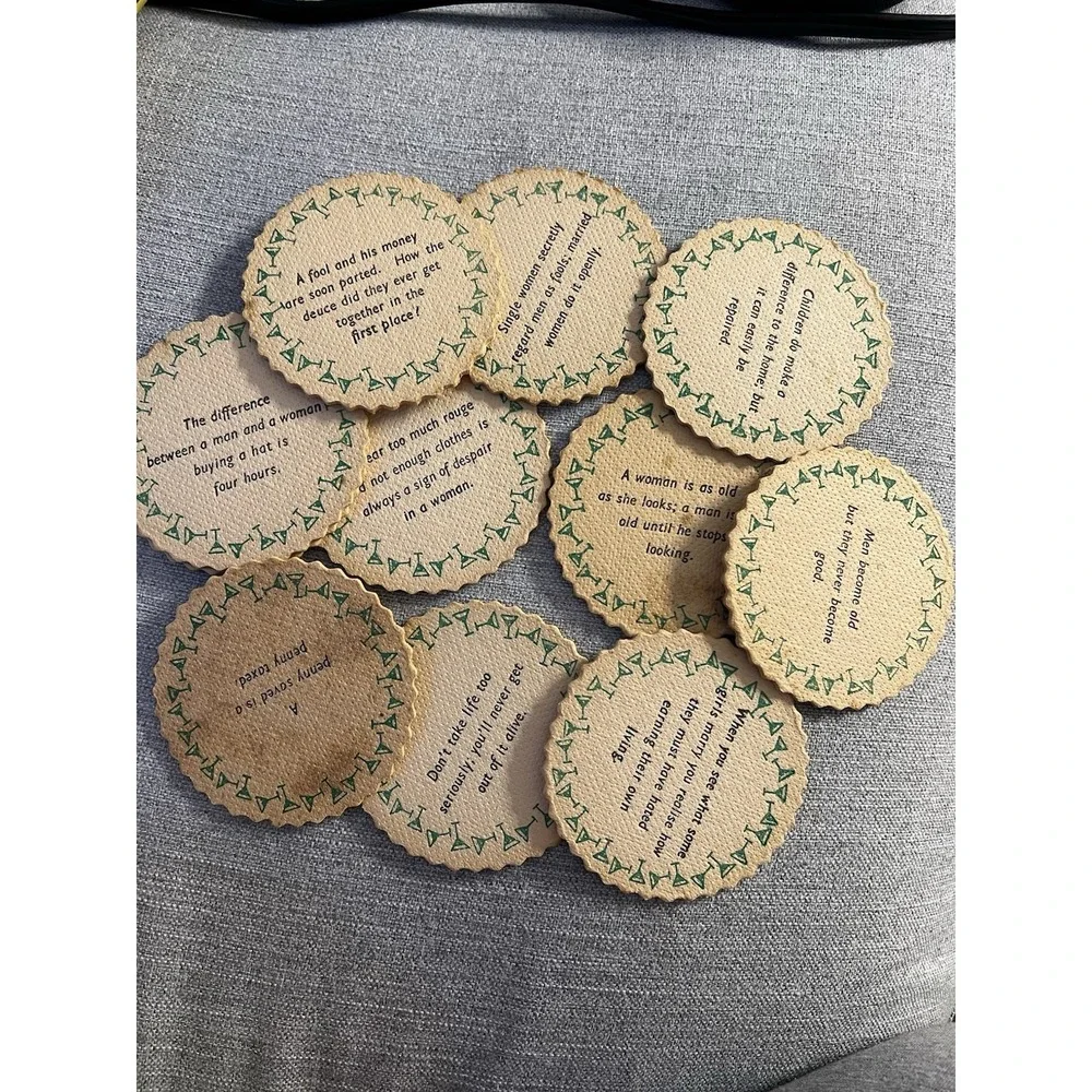 Smartie Series Cocktail Mats 11 of 12 Original Box Vintage Made England